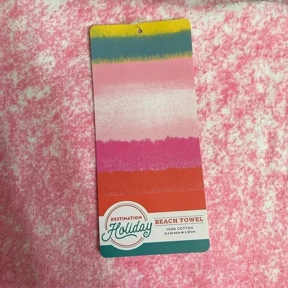 Destination Holiday 100% Cotton 32”X62” Large Beach Summer Pool Towel Multicolor - Picture 4 of 4